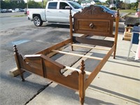Carved antique full sized bed