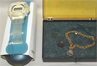 Maytag 1/10 10k Gold Filled Pin, Charm + Watch