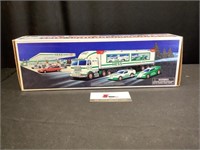 Hess toy truck and racers