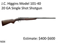 J.C. Higgins Model 101-40 20 GA Shotgun