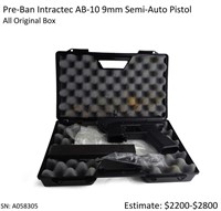 Pre-Ban Intratec AB-10 Semi-Auto Pistol