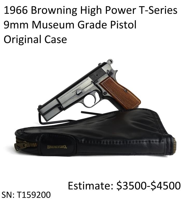 1966 Browning T-Series Hi-Power 9mm Pistol