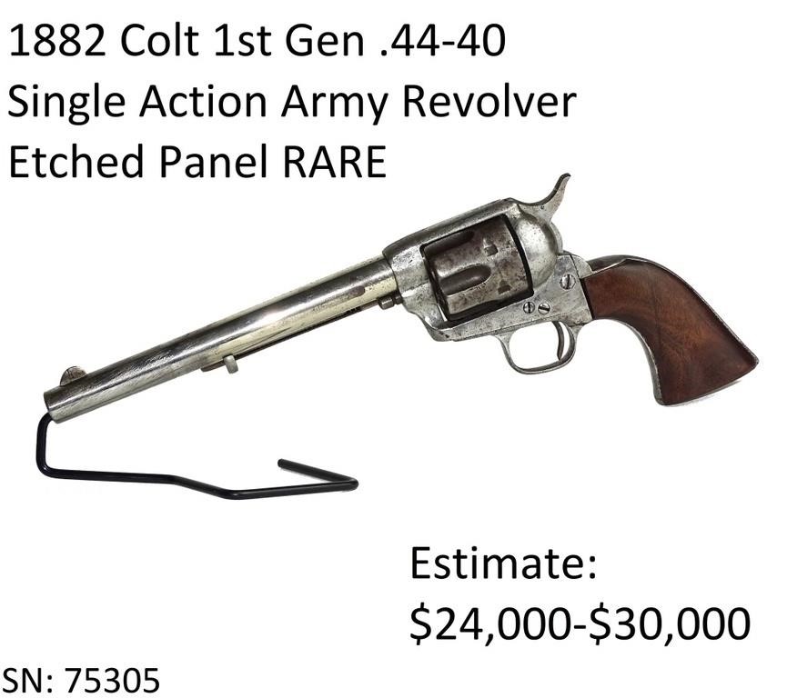 1882 Colt 1st Gen .44-40 SAA Etched Panel RARE