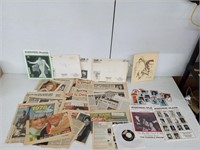 OLD NEWSPAPER ARTICLES,ELVIS TRADING CARDS & MORE