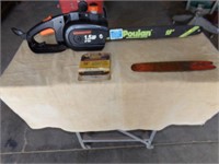 Electric chain saw and parts