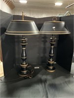 Pair of Metal Table Lamps.