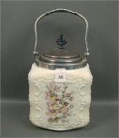 Wavecrest Egg Crate Decorated Handled Bisquit Jar