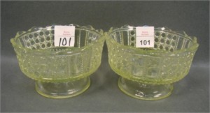 Pair of Richards & Hartley Vaseline Sauce Dishes
