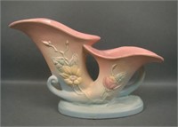 Hull Pottery Double Cornucopia Vase 'Magnolia'