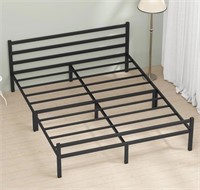 Musen King Metal Bed Frame with Headboard,