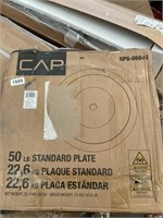 (2) 50LB Cap Weight Plates