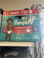 Pampers  size 6   100 diapers