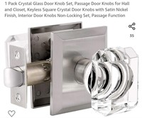 MSRP $21 Crytal Glass Door Knob