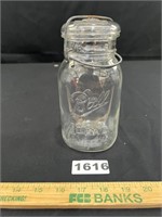 Vintage Quart Ball Jar w/ Glass Lid