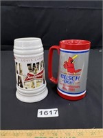 STL Cardinals Bud Ceramic Mug & Busch Light Mug