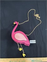Pink Flamingo Cross Body Bag