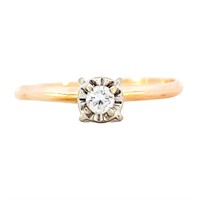 Diamond Solitaire Engagement Ring 14k Gold