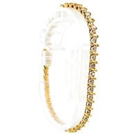 Champagne Diamond Tennis Bracelet 10k Gold