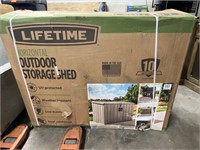 Lifetime horizonal outdoor storage shed
