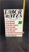 Labour Rates Sign