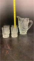 Pitcher and 4 Glasses