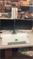 Dell Screens on a desk Riser