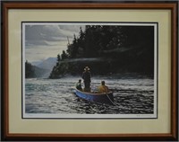 PETER CORBIN LIMITED EDITION PRINT 'THE BLUE CANOE