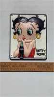 Cast iron Betty Boop advertisement