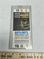 1967 Unused Super Bowl 1 Proof Ticket