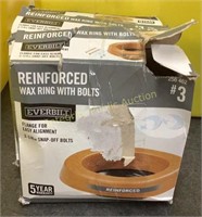 3ct Everbilt Reinforced Wax Ring With Bolts