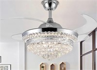 Panghuhu88 42" Invisible Ceiling Fan Chandelier