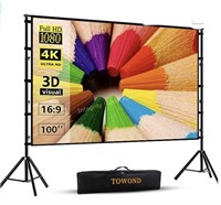 Projector Screen and Stand,Towond 100 inch