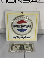 Vintage Pepsi cola advertising thermometer sign