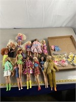 Mostly Barbie dolls and accessories, various