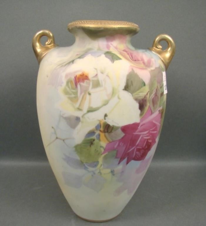 Beautiful Rose Decorated Nippon Vase