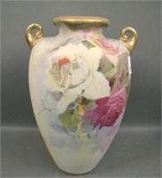 Beautiful Rose Decorated Nippon Vase
