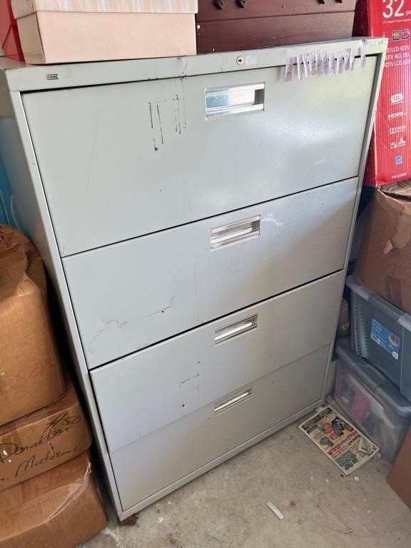 ASSORTED FILE CABINETS (1 LATERAL 4 DRAWER)