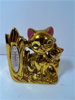 GOLD TONE CAT THERMOMETER