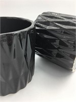 Black Ceramic Planters