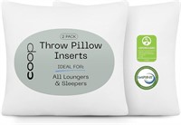 Coop Home Goods Throw Pillow Insert (Pack of 2 Wh