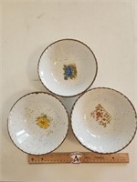 Three Vintage Japan Speckled Stoneware