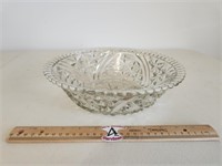 Vintage Large Clear Glass Serving Dish