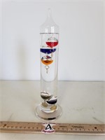 Galileo Standing Liquid Thermometer Glass Tube