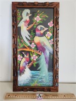 Vintage Mexican Feathercraft Bird Picture In Hand
