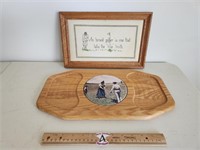 Needlepoint Golf Picture And Serving Tray
