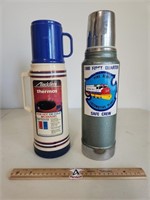 Two Vintage Thermoses