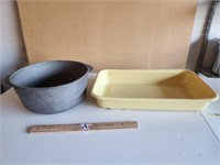 Neat Vintage Pot and a Vintage  Retro Yellow