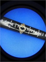 14k Sapphire and Diamond ring sz 5 1/2