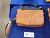 TWO GENTLY USED LEATHER COACH PURSES