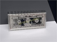 .999 FINE SILVER $10,000 CURRENCY NOTE